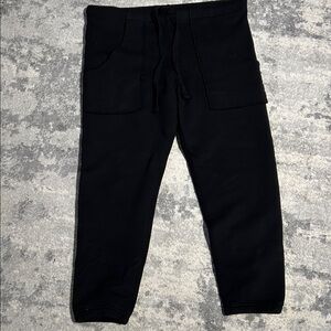 Frank & Eileen Black Drawstring Cotton Pocket Jogger Pants
